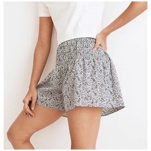 MADEWELL Smocked Pull-On Shorts in Florentine Floral